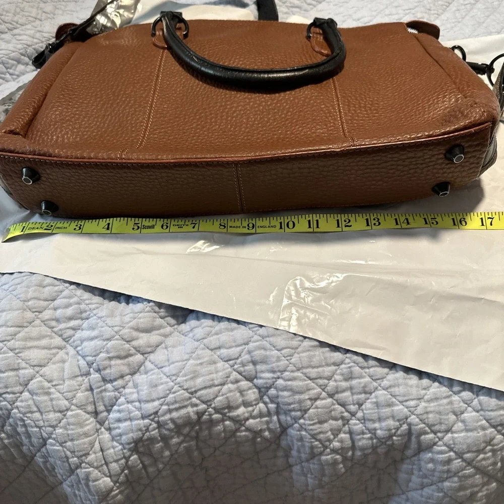 Vei Rossi Made In‎ Italy Brown Leather Briefcase Laptop Bag with Strap